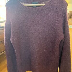 Halogen Women's Deep Purple Crew Neck Sweater